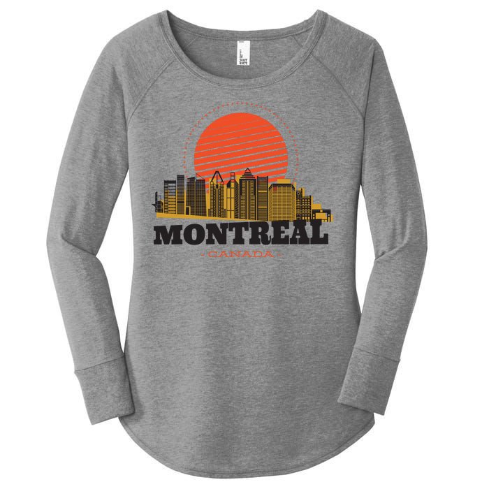 Montreal Canada Skyline Women's Perfect Tri Tunic Long Sleeve Shirt