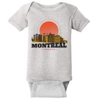 Montreal Canada Skyline Baby Bodysuit