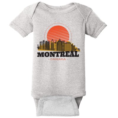 Montreal Canada Skyline Baby Bodysuit