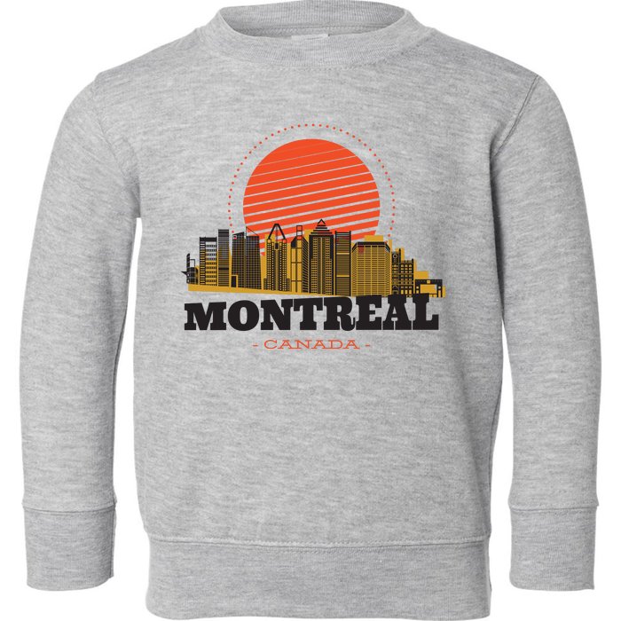 Montreal Canada Skyline Toddler Sweatshirt