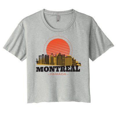 Montreal Canada Skyline Women's Crop Top Tee