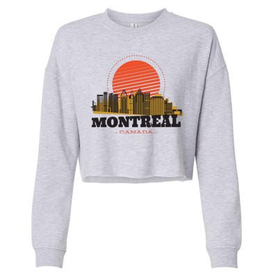 Montreal Canada Skyline Cropped Pullover Crew