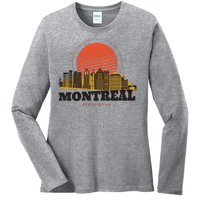 Montreal Canada Skyline Ladies Long Sleeve Shirt