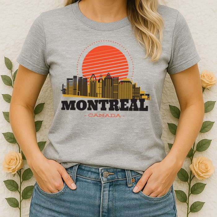 Montreal Canada Skyline Womens T-Shirt