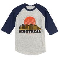 Montreal Canada Skyline Kids Colorblock Raglan Jersey