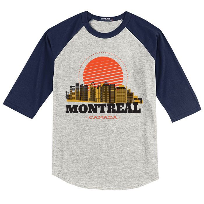 Montreal Canada Skyline Kids Colorblock Raglan Jersey