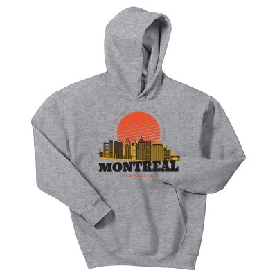 Montreal Canada Skyline Kids Hoodie