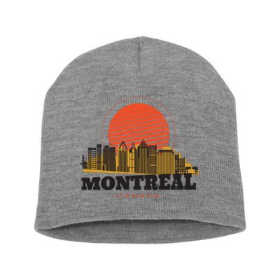 Montreal Canada Skyline Short Acrylic Beanie