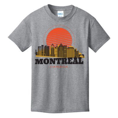 Montreal Canada Skyline Kids T-Shirt