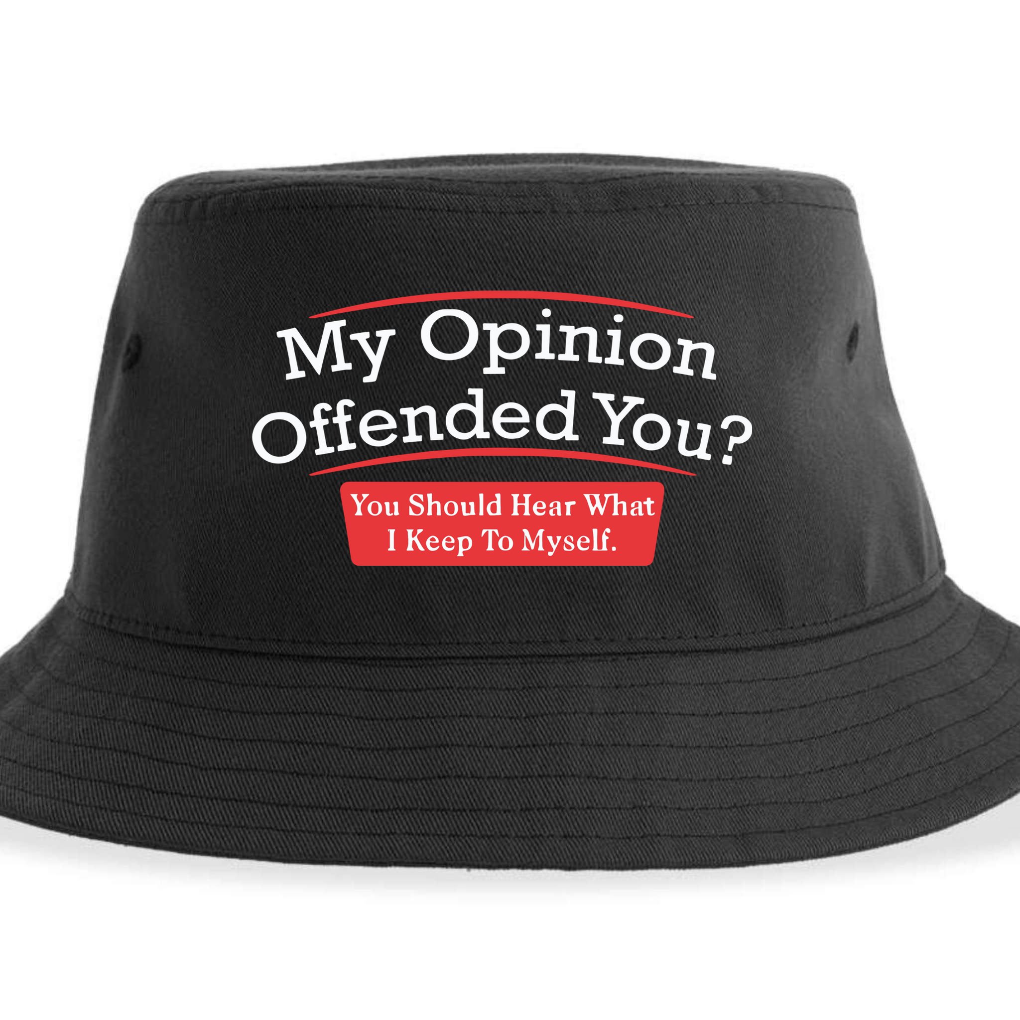 My Opinion Offended You Humor Sarcasm Sustainable Bucket Hat
