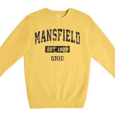 Mansfield Ohio Oh Vintage Sports Design Premium Crewneck Sweatshirt