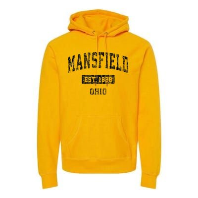 Mansfield Ohio Oh Vintage Sports Design Premium Hoodie