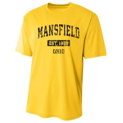 Mansfield Ohio Oh Vintage Sports Design Performance Sprint T-Shirt