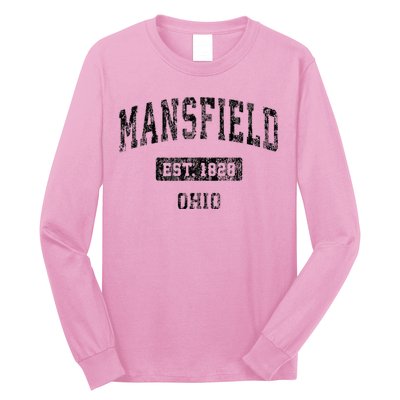 Mansfield Ohio Oh Vintage Sports Design Long Sleeve Shirt