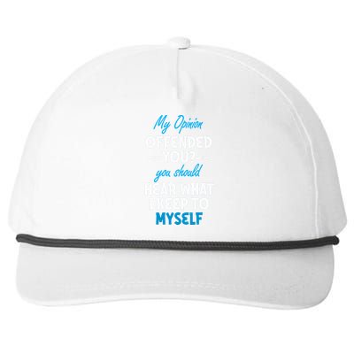 My Opinion Offended You Adult Humor Novelty Snapback Five-Panel Rope Hat