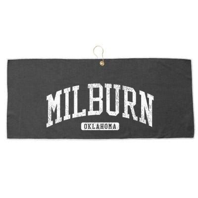 Milburn Oklahoma Ok Js03 College Univesity Style Large Microfiber Waffle Golf Towel