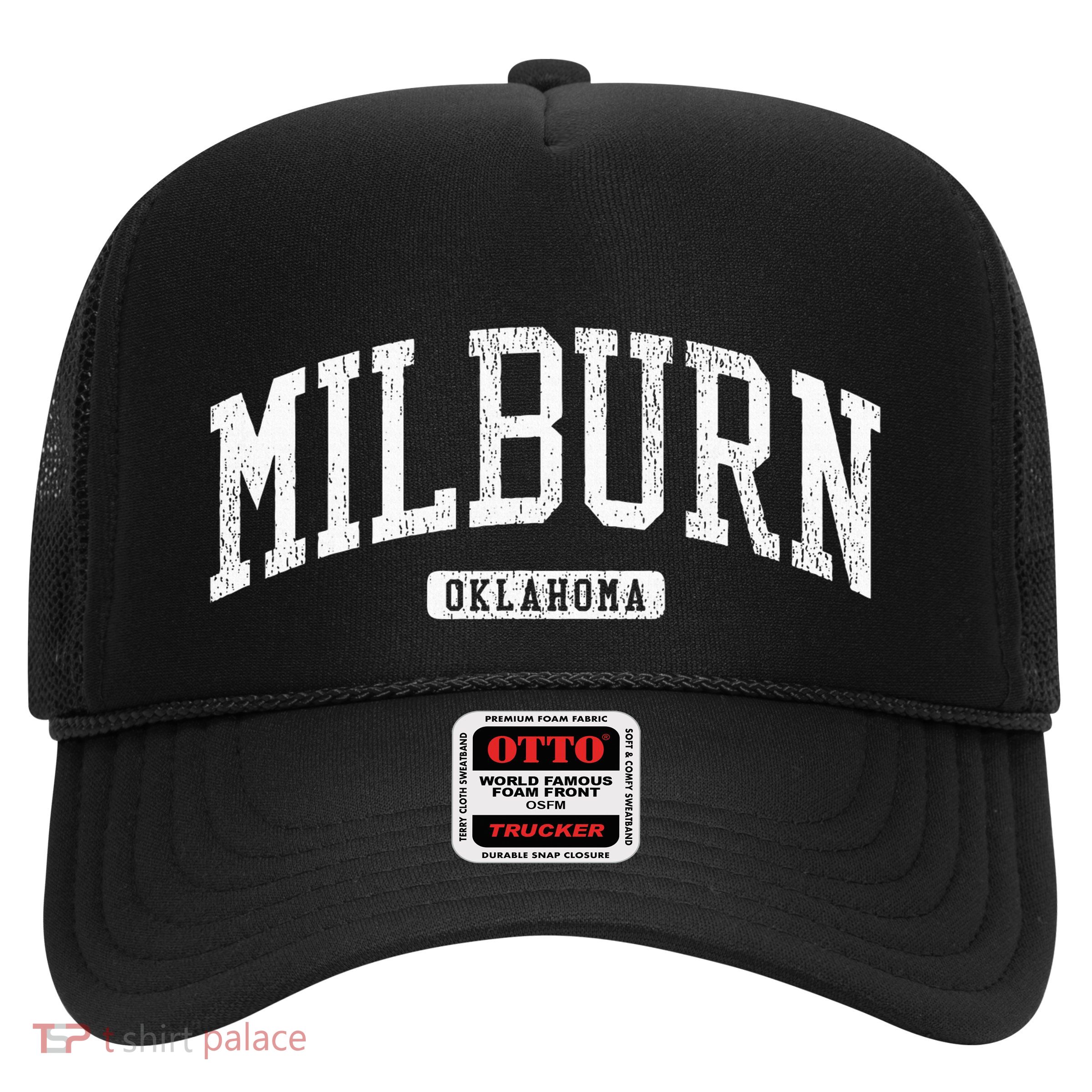 Milburn Oklahoma Ok Js03 College Univesity Style Trucker Hat