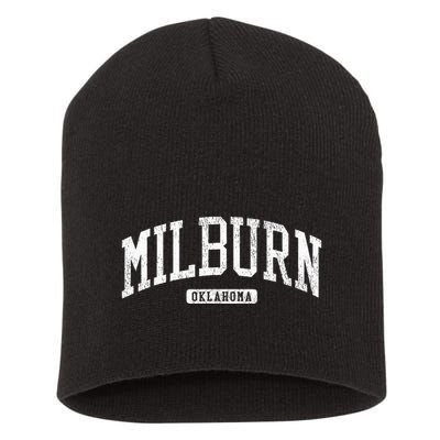 Milburn Oklahoma Ok Js03 College Univesity Style Short Acrylic Beanie