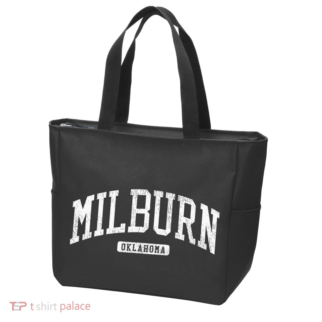 Milburn Oklahoma Ok Js03 College Univesity Style Zip Tote Bag