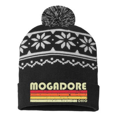 Mogadore Oh Ohio Funny City Home Roots Gift USA-Made Snowflake Beanie