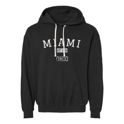 Miami Ohio OH Vintage Garment-Dyed Fleece Hoodie