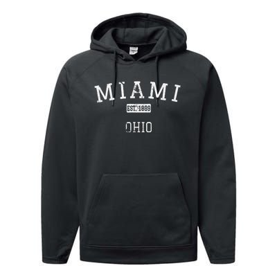 Miami Ohio OH Vintage Performance Fleece Hoodie