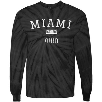 Miami Ohio OH Vintage Tie-Dye Long Sleeve Shirt