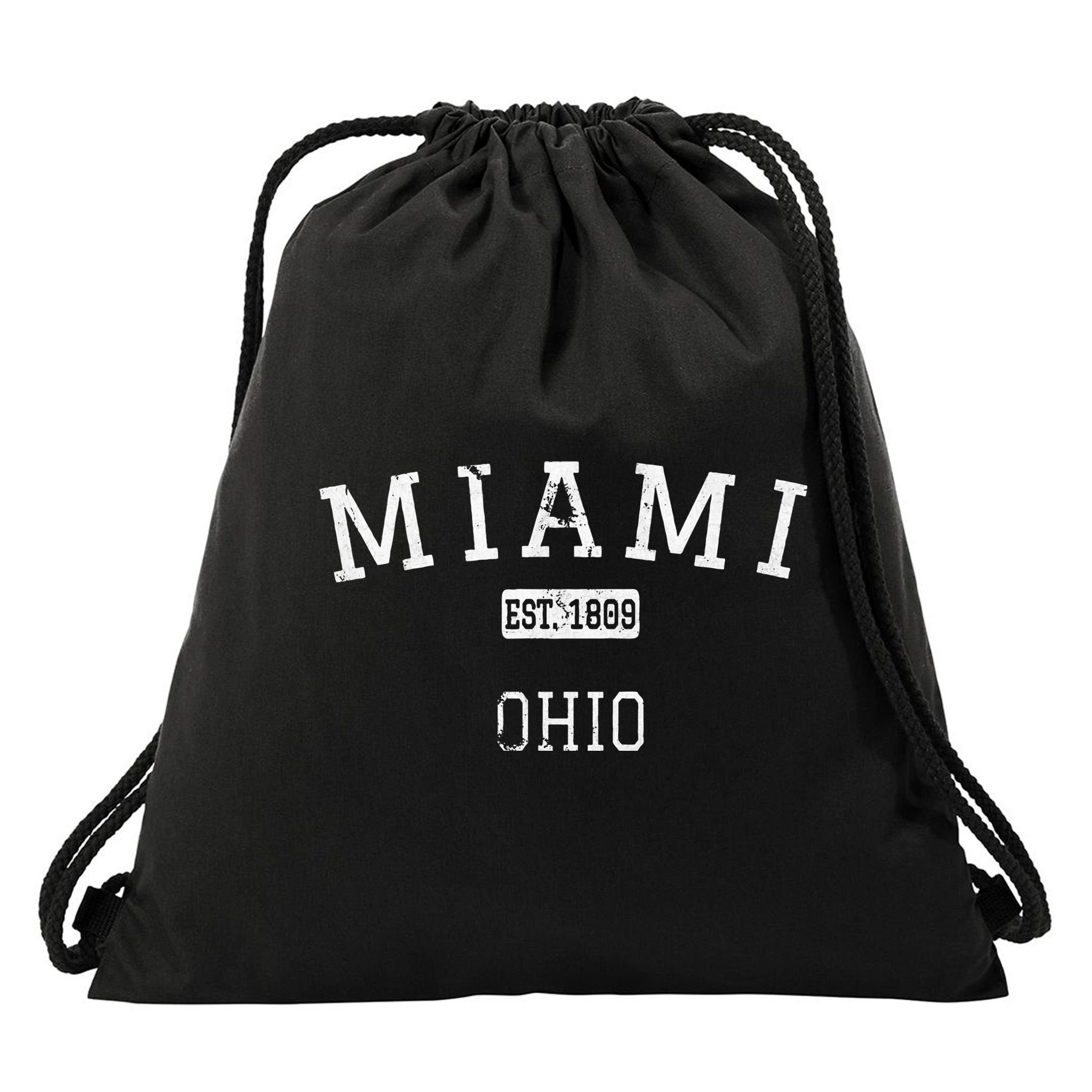Miami Ohio Oh Vintage Drawstring Bag