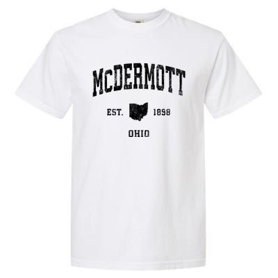 Mcdermott Ohio Oh Vintage Established Athletic Sports Design Garment-Dyed Heavyweight T-Shirt