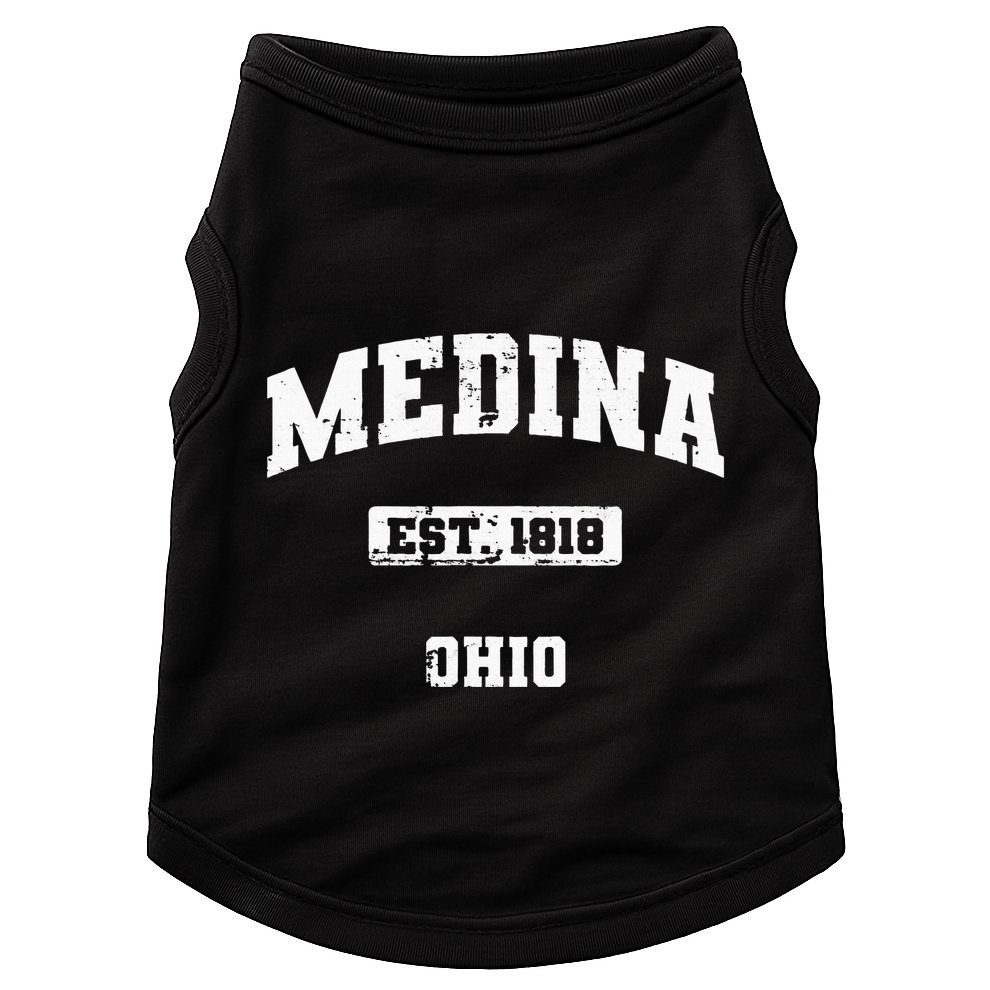 Medina Ohio Oh Vintage State Athletic Style Doggie Tank