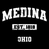 Medina Ohio Oh Vintage State Athletic Style Doggie Tank