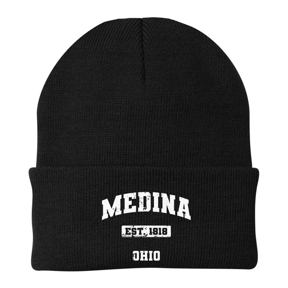 Medina Ohio Oh Vintage State Athletic Style Beanie