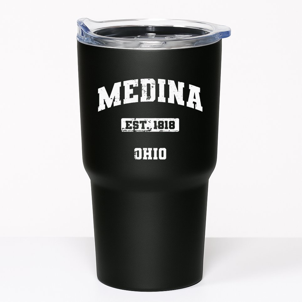 Medina Ohio Oh Vintage State Athletic Style Tumbler