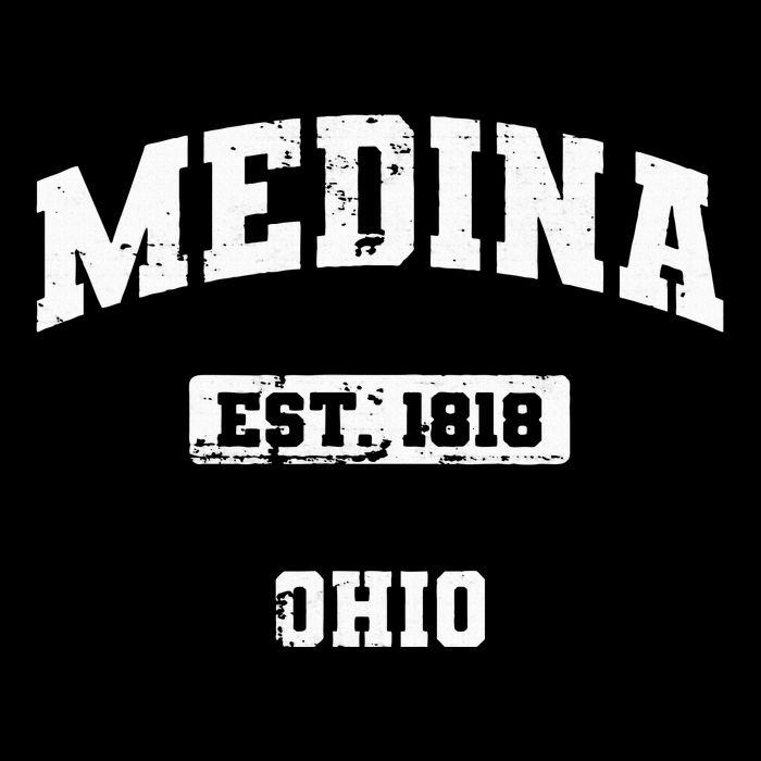 Medina Ohio Oh Vintage State Athletic Style Womens T-Shirt