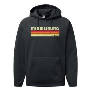 Miamisburg Oh Ohio Funny City Home Roots Performance Fleece Hoodie