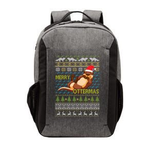 Merry Ottermas Otter Animal Lover Christmas Pajamas Gift Cool Gift Vector Backpack