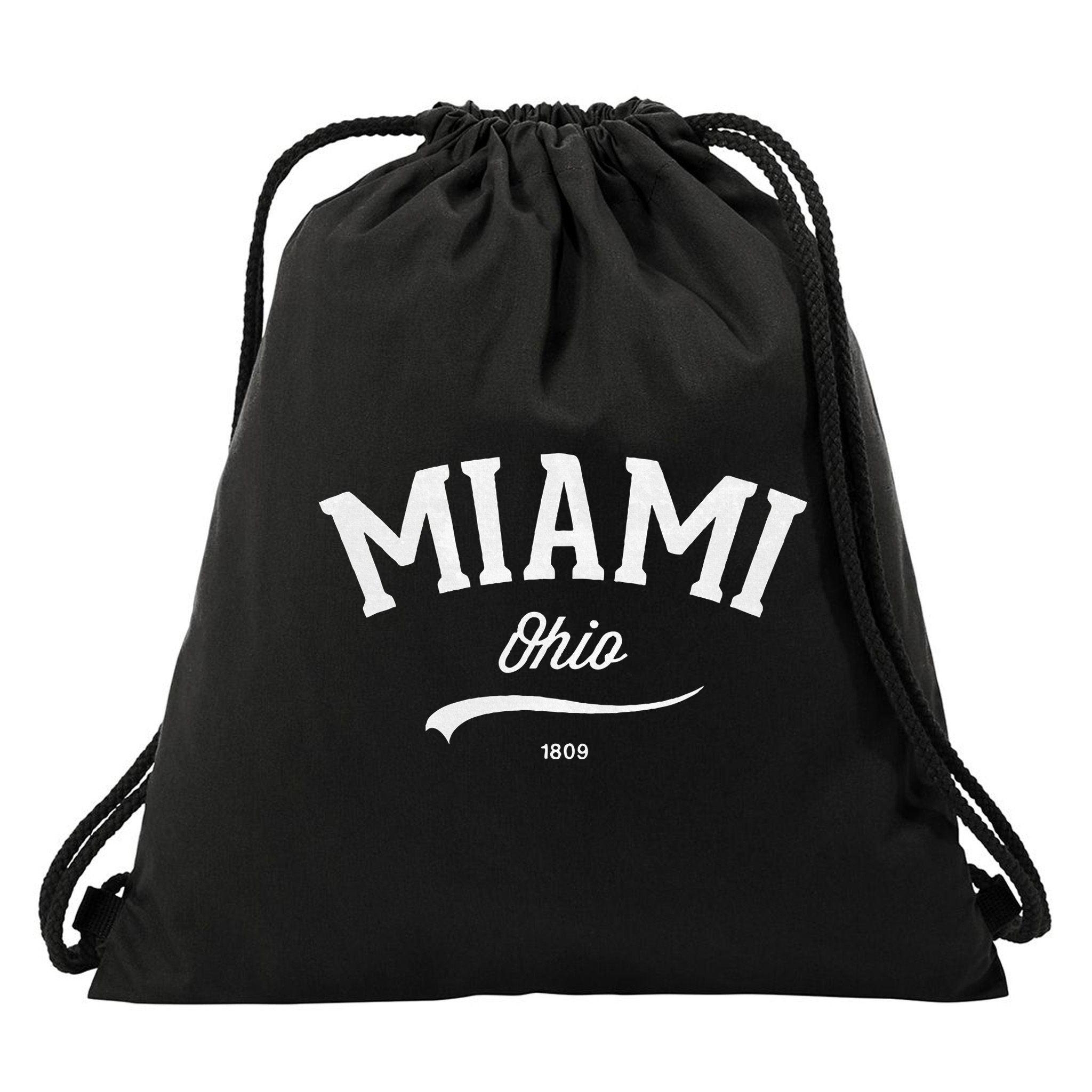 Miami Ohio Oh Vintage Retro Athletic Sports Style Drawstring Bag