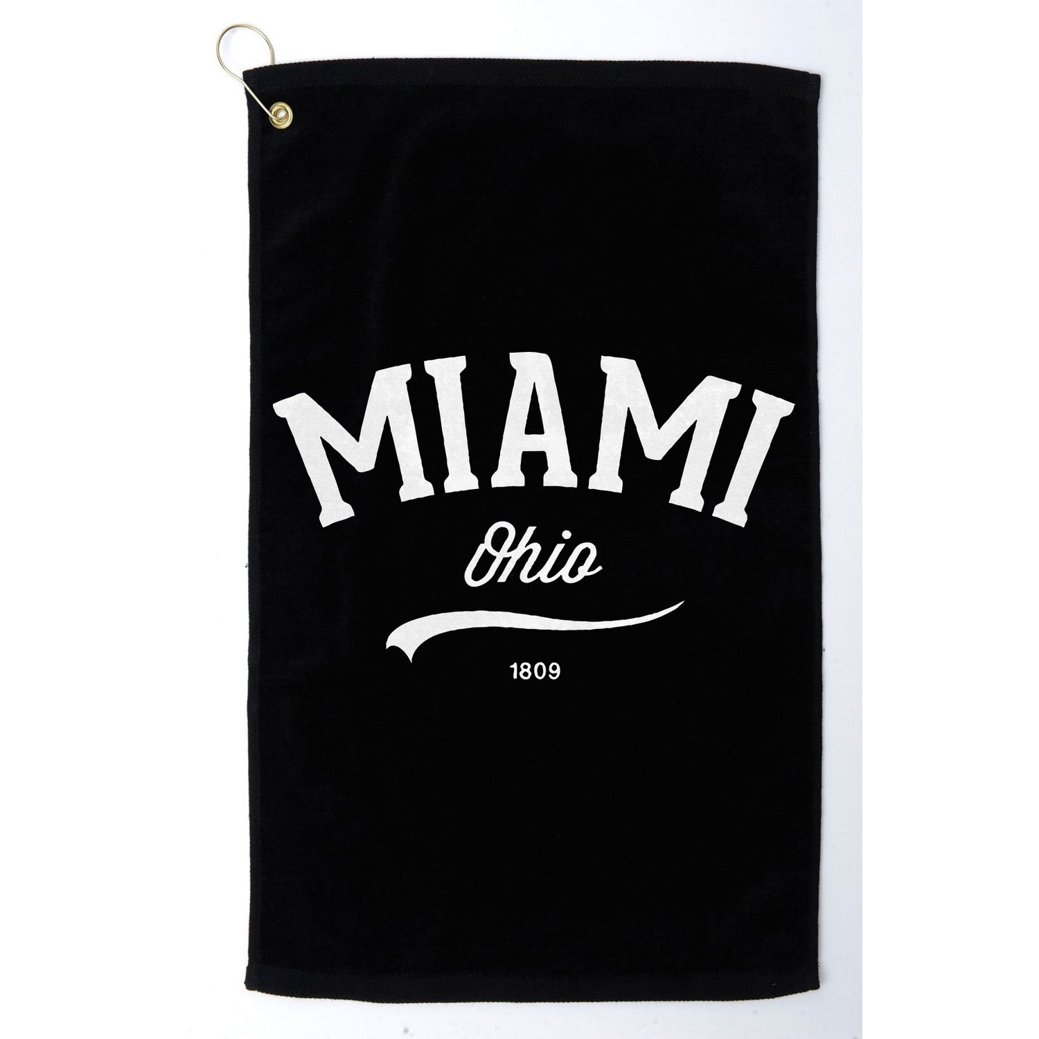 Miami Ohio Oh Vintage Retro Athletic Sports Style Golf Towel