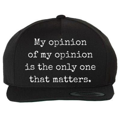 My Opinion Of My Opinion Is The Only One That Matters Wool Snapback Cap