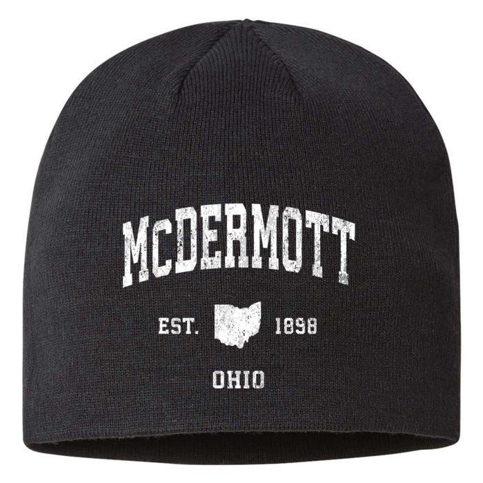 Mcdermott Ohio Oh Vintage Athletic Black Sports Sustainable Beanie