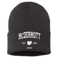 Mcdermott Ohio Oh Vintage Athletic Black Sports Sustainable Knit Beanie