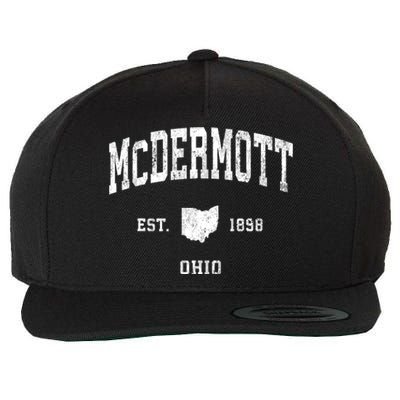 Mcdermott Ohio Oh Vintage Athletic Black Sports Wool Snapback Cap