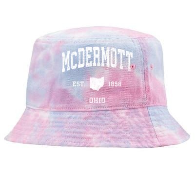 Mcdermott Ohio Oh Vintage Athletic Black Sports Tie-Dyed Bucket Hat