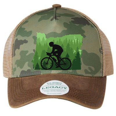 Map Of Oregon Mountain Bike Rider Mtb Biking Mountain Biker Legacy Tie Dye Trucker Hat