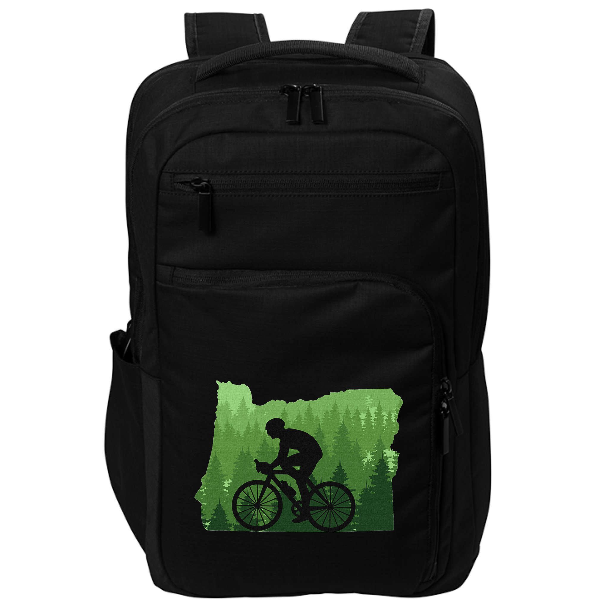Map Of Oregon Mountain Bike Rider Mtb Biking Mountain Biker Impact Tech Backpack