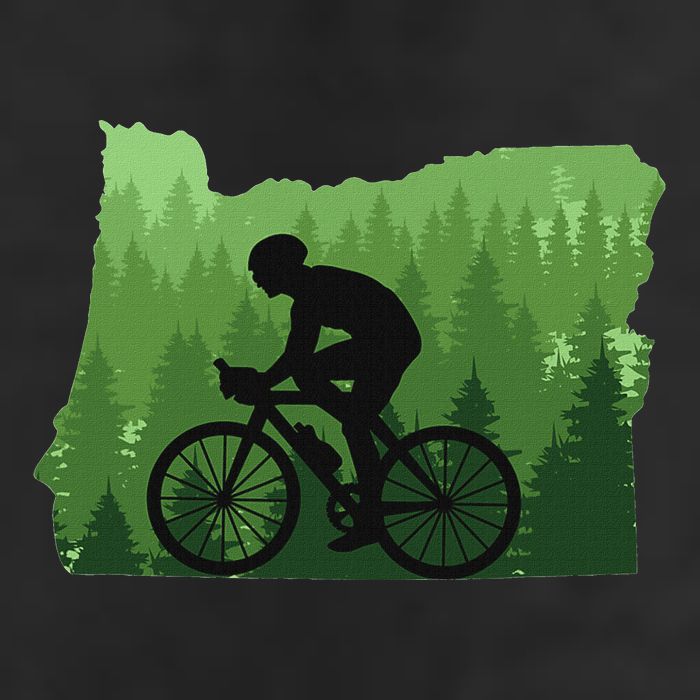 Map Of Oregon Mountain Bike Rider Mtb Biking Mountain Biker 11oz C Handle Ceramic Mug