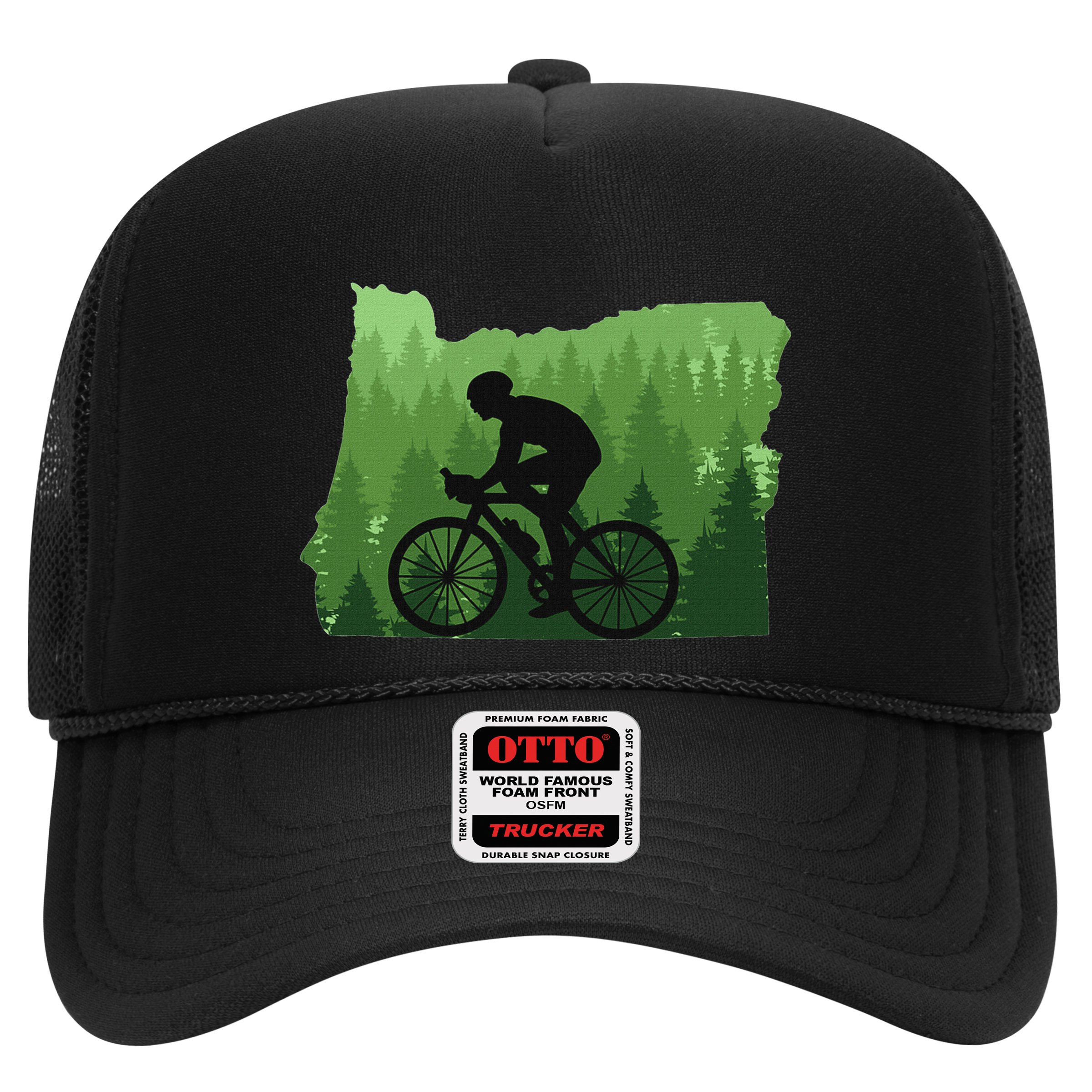 Map Of Oregon Mountain Bike Rider Mtb Biking Mountain Biker Hat