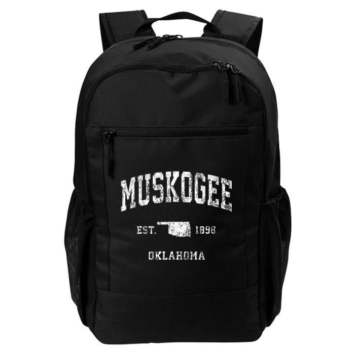 Muskogee Oklahoma OK Vintage Athletic Sports Daily Commute Backpack