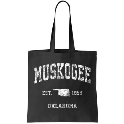 Muskogee Oklahoma OK Vintage Athletic Sports Tote Bag