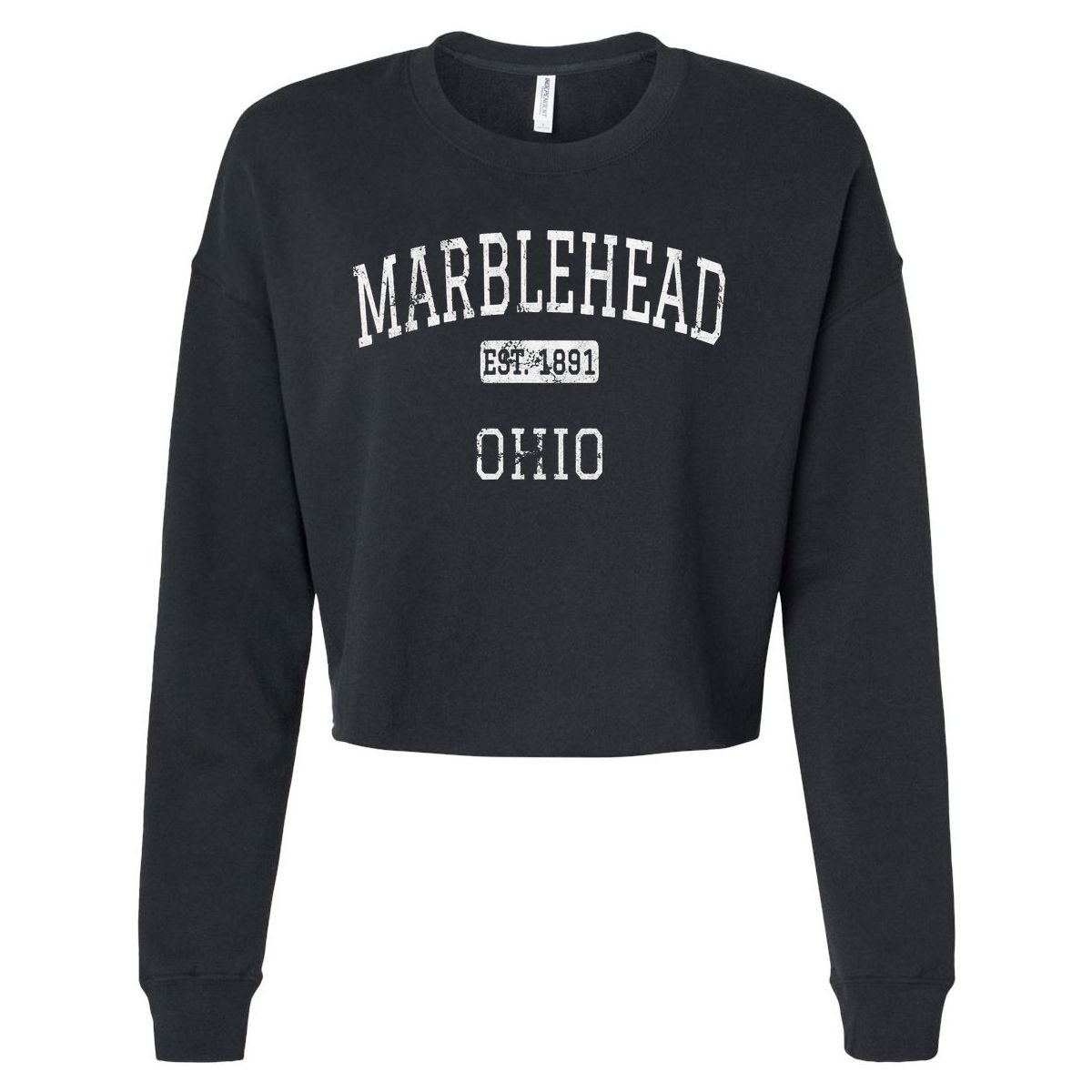 Marblehead Ohio OH Vintage stage athletic style Cropped Pullover Crew